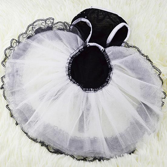 Glitter Lace Bowknot Bubble Skirt Pet Dress Clothes Puppy Costume Photo Shooting Prop