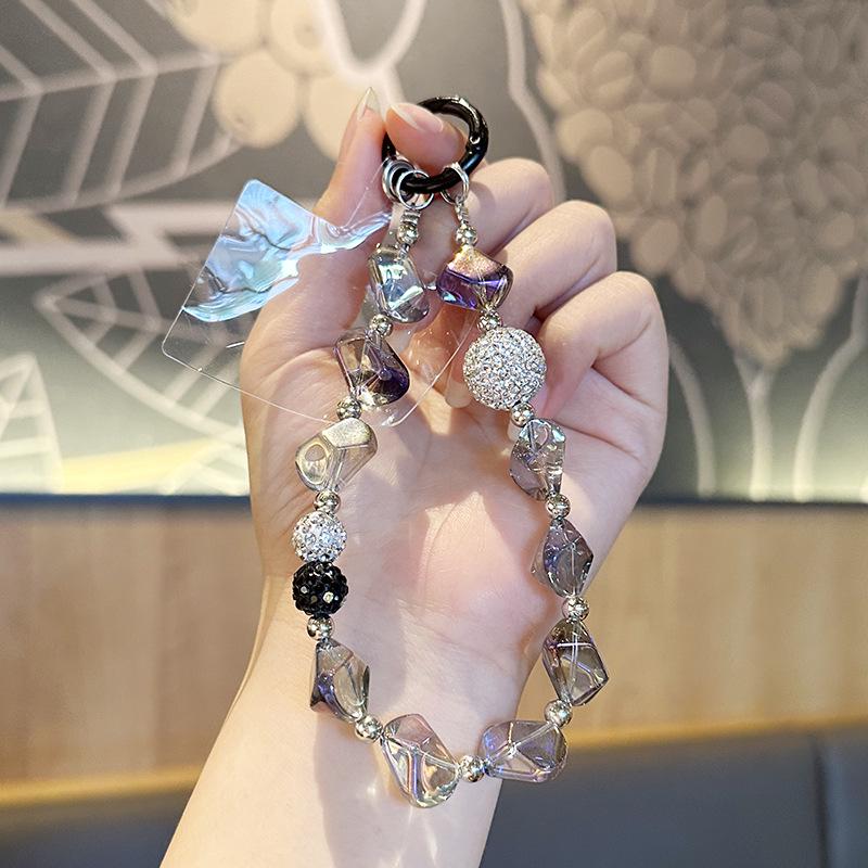 Exquisite Irregular Crystal Rhinestone Phone Pendant & Keychain for Women