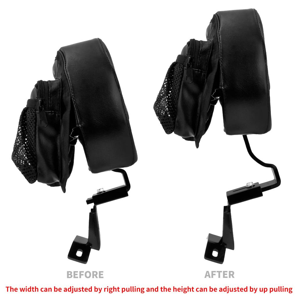 HDBUBALUS Motorcycle Front Driver Rider Backrest Pad Sissy Bar Adjustable Backrest Fits Harley Touring CVO Street Glide Road King Road Glide Electra
