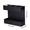 Multifunctional Storage Rack For Straws Cutlery 3 Section Cabinet Organizers With Drainage Design Kitchen Accessory