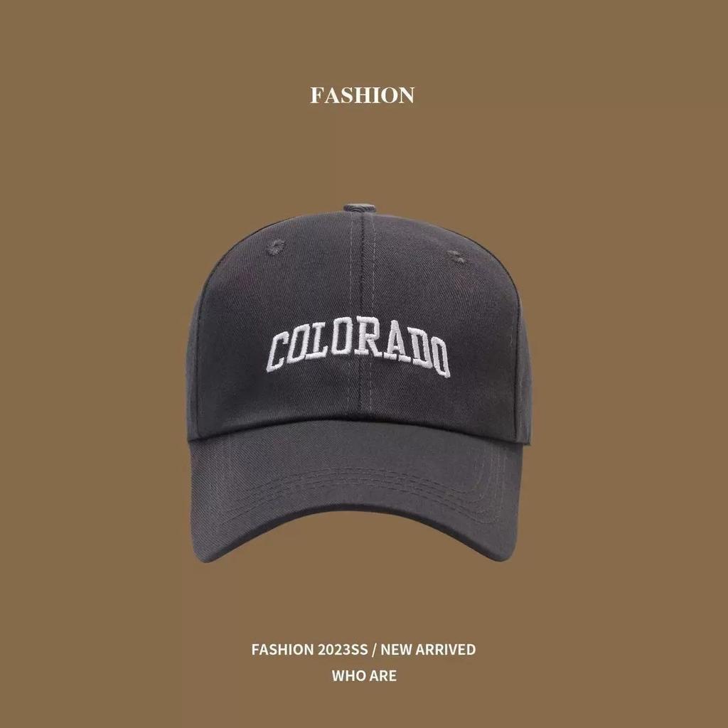 Baseball cap men's fashion cap letter embroidered visor simple versatile face small solid color hat women