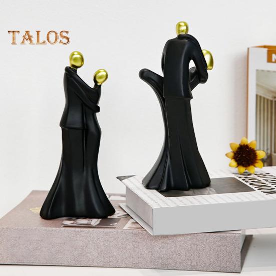 Dancing Couple Statue Resin Abstract Couple Ornament Desktop Hugging Couple Sculpture for Bedroom Living Room Decor Wedding Gift