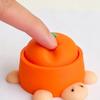 Keychain Pendant, Cartoon Turtle Design 3D Printed Food Keychain, Stress-Relief Buttons Finger-Clicking Keychain