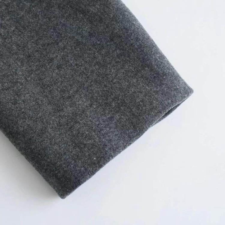 Hřejivý Elegantní Dámský Dlouhý Vlněný Kabát Jednobarevný Hrubý Kabát s Dlouhým Rukávem