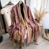 Tassel Blanket Design Thick Pashmina New Winter Warm Shawl Wrap Paisley Pattern Scarf Women Neckerchief Poncho Stoles
