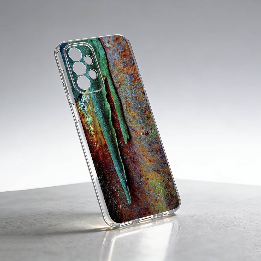 Retro Rust Design-n   Phone Case Transparent Silicone Soft For Samsung S25,S24,S21,S22,S23,S30,Ultra,S20,Plus,Fe