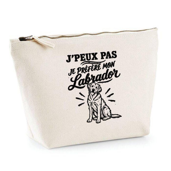 Trousse de toilette - PLANETEE - J'peux pas minimaliste - Beige - 100% coton - 3 L