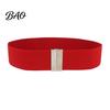 Stylish Waist Modifier Wide Elastic Belt, Adjustable Stretchy Belt with Metal Versatile Decorative Square Buckle, Slimming Waistband for Dresses