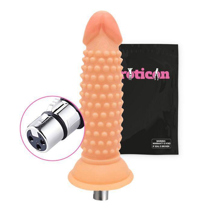 Gode - Eroticon - 13,3 cm - Nervuré - 3,5 cm - Connecteur 3XLR - Étanche
