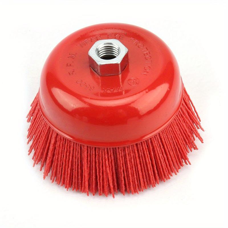 1 PC Nylon Brush 125mm Nylon Abrasive Cup Brush Wheel for Metal Woodworking Glass Polishing Deburring Cleaning Abrasive Tool