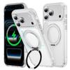 Magnetic Stand Protective Case for iPhone 17 Pro Max - Compatible with Apple 16/15 Drop-Proof, 14 Transparent, 13