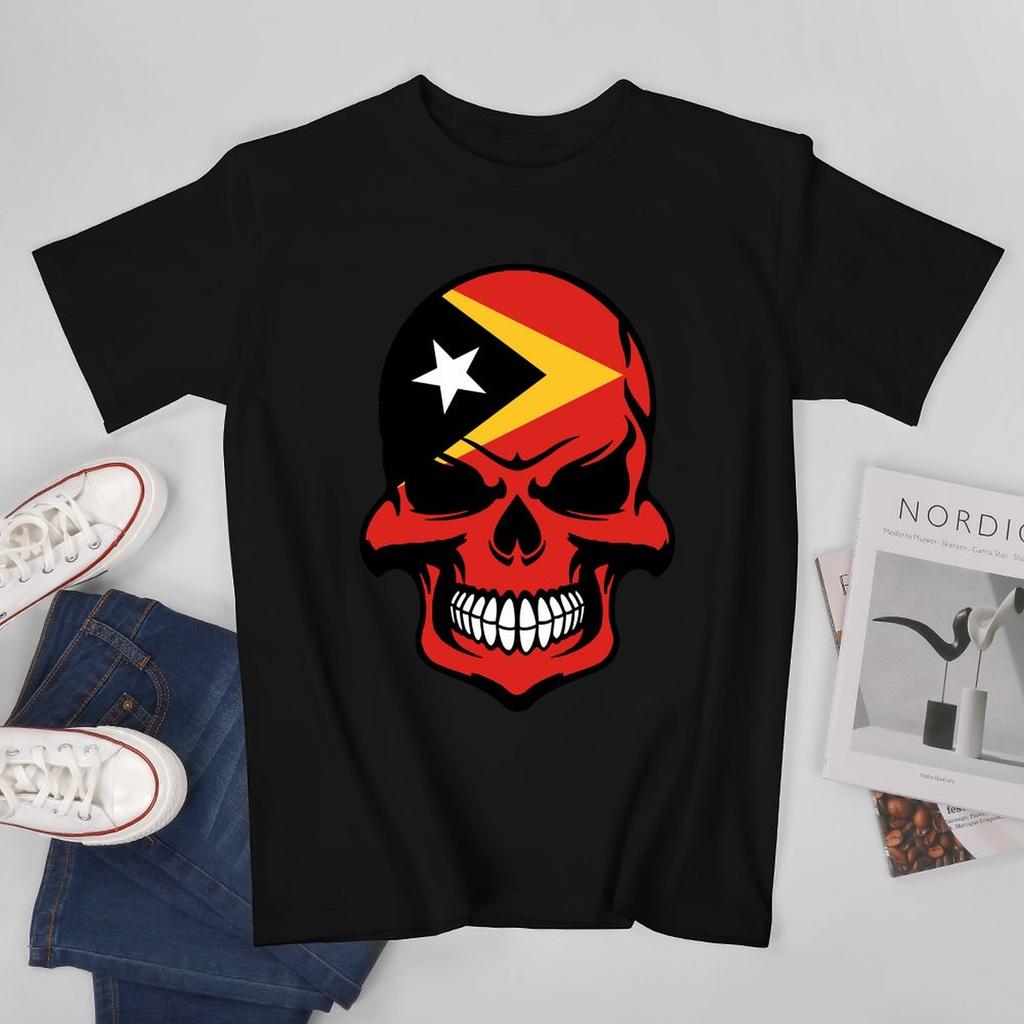 Mehr Design Osttimor Flagge Unisex T-Shirt Tees T-Shirt Rundhals T-Shirts Unisex Jungen Kleidung 100% Baumwolle