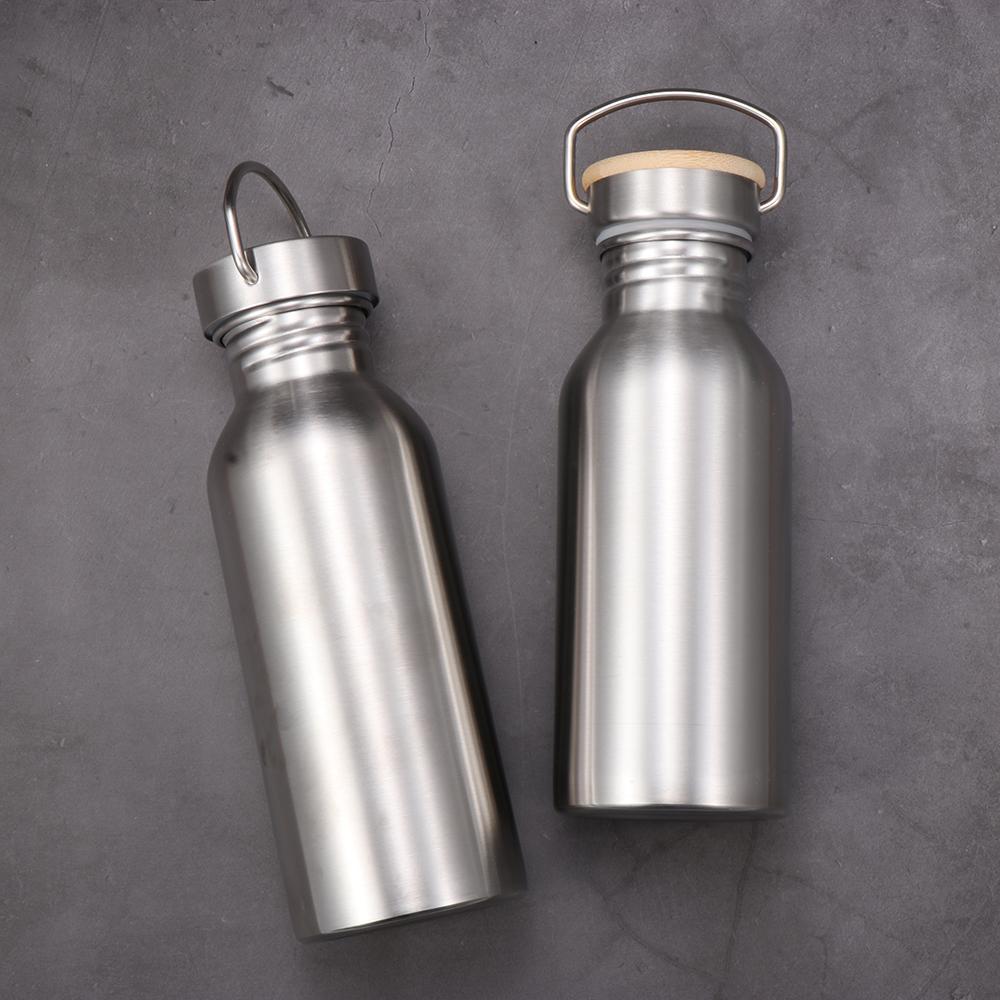 Portable Insulated Single Walled Metal Flask Water Bottle Stainless Steel Bicycle Water Bottles