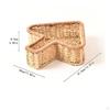 Paper Rope Storage Tray MultiFunctional Imitation Rattan Sundry Bin Decorative Woven Basket for