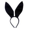 Black Bunny Ears Headband for Easter Rabbit Cosplay Halloween Costume Playboy Bunny Prop Headband Set for Parties