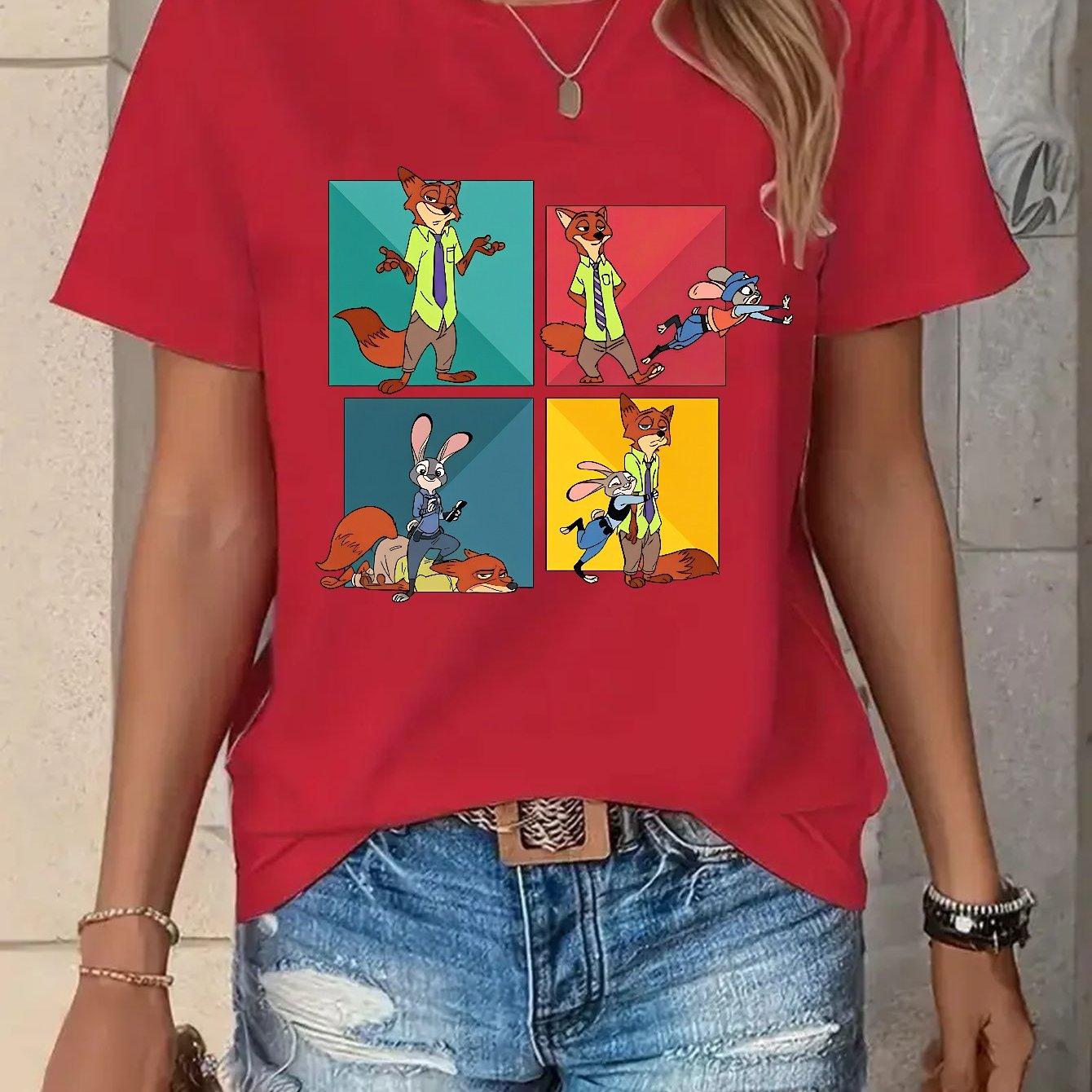 

Nick and Judy Hopps Tshirt From Zootopia Cute Character Design Featuring Nick Judy Fennick and Bond Art Prints 4XL