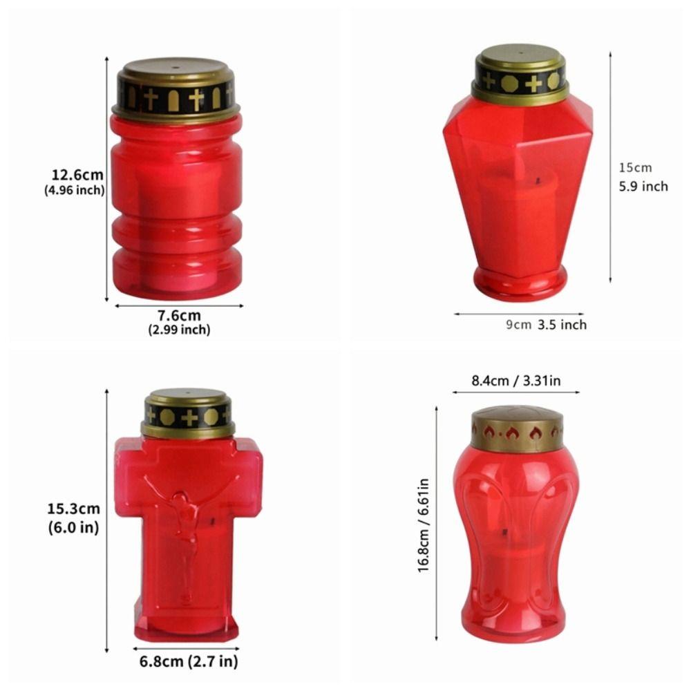 Flameless Memorial Grave Light AA Battery Powered DIY Assembly Kit Flameless Prayer Lamp Yard