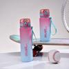 Water bottle Macaron gradual change plastic water cup men and women high value sports kettle PC bounce matte cup