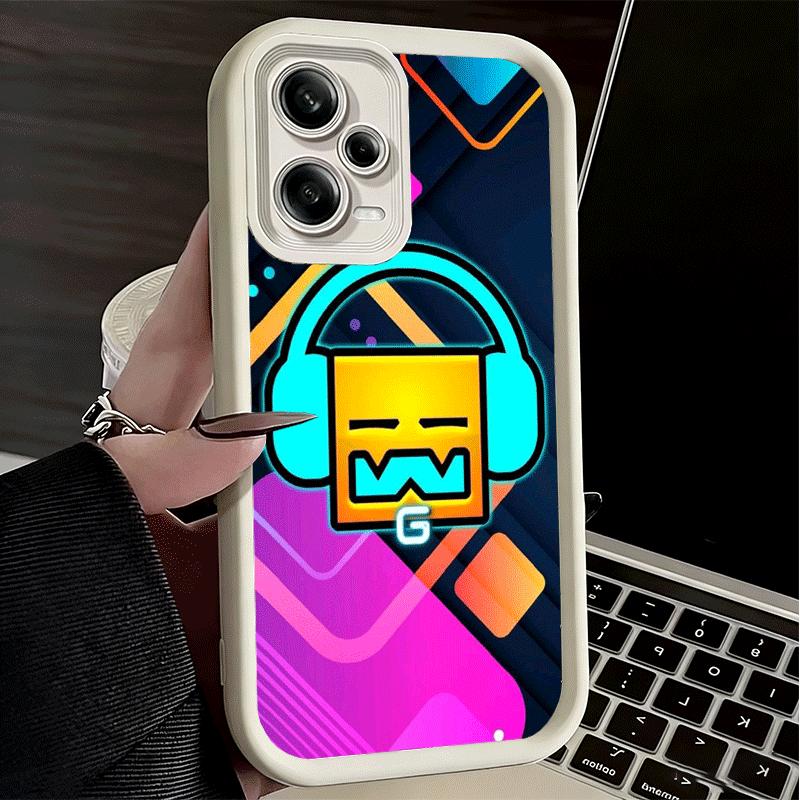 Geometry Dash Game Soft Phone Case for Xiaomi Poco X7 X6 X5 Pro X4 Gt X3 F7 Ultra M8 M7 Redmi 15C 15 14C 13 13C 12 12C 10 10C