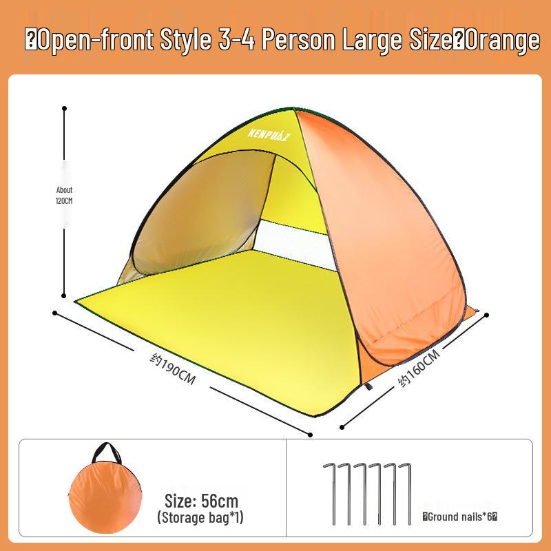 Kids' Quick-Open Beach Tent: Folding, Ultra-Portable Outdoor Camping Gear
