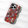 Retro Totem Checkerboard 2-in-1 Mobile Phone Case iPhone16 Matte Magnetic Film Case Apple 17 Mobile Phone Case