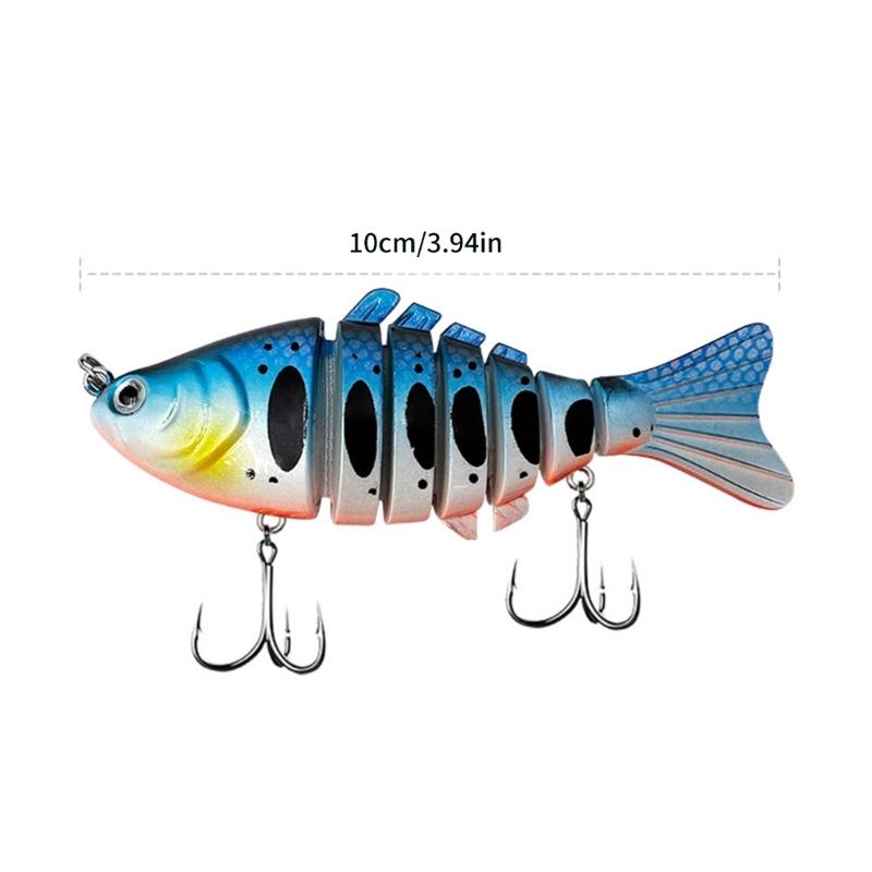 5Pcs Multi Jointed Swimbaits Slow Sinking Swimming Lures Fishhooks Freshwater Saltwater Bass Treble Hook Fishing Lures