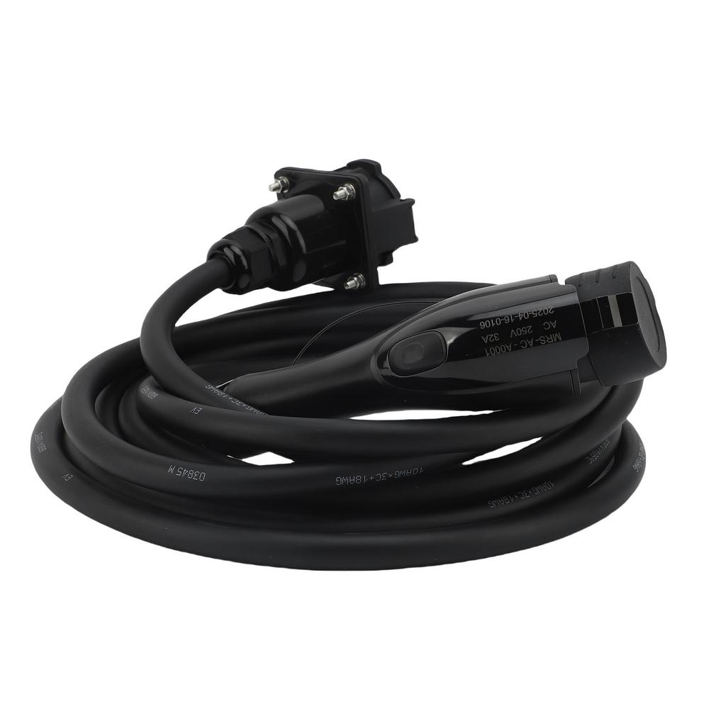 EV Charger Cable Type 1 Double Connector 32A 7.6KW 19.69ft Single Phase Electric Vehicle Charging Extension Cord