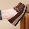 Fashion New large size women's shoes suede thick bottom set foot a slip-on sponge bottom mother shoes casual sports women's shoes