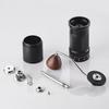CLITON Hand-Crank Coffee Grinder, External Adjustable Scale Coffee Bean Grinder, Black