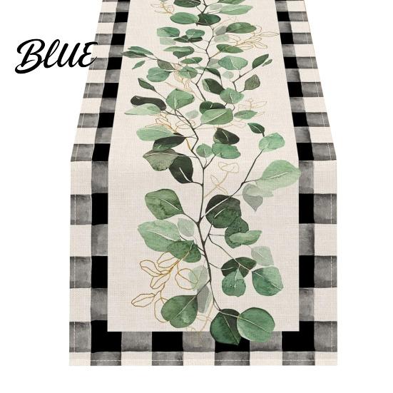 Linen Table Runner for Home Tulip Washable Blooming Flowers Spring Floral Dining Cloth Farmhouse Parties