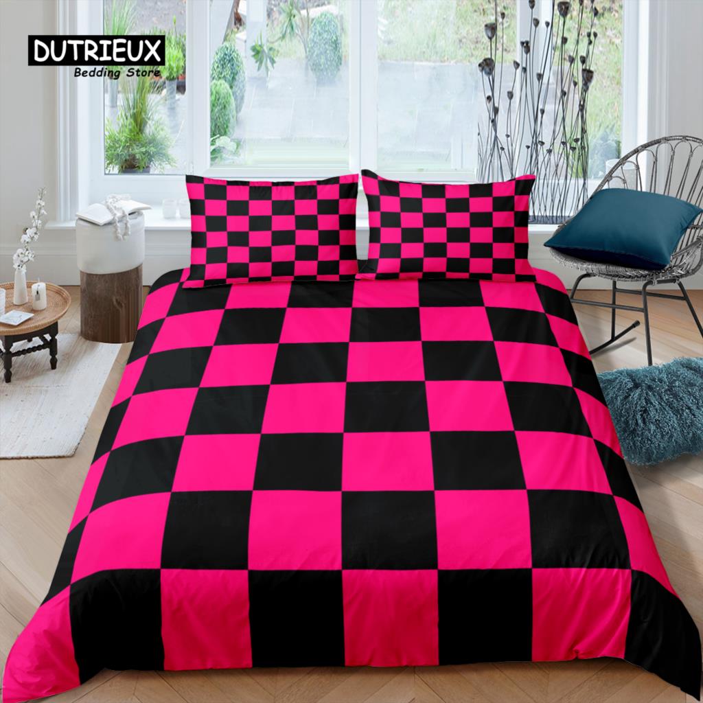 

Comforter Home Living Luxury 3D Checkerboard Bedding Set Kids Bedding Set Queen And King Eu/Us/Au/Uk Size Comforter (quilt)-EU Single(135*200cm)3pcs