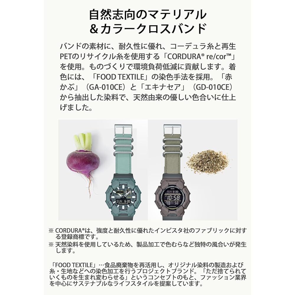 Casio G-Shock GA-010CE-2AJF Men's Watch Blue CORDURA Biomass Plastic Durable Design