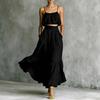 European and American cross-border independent station Amazon summer new high-waisted pendulum skirt two-piece suit