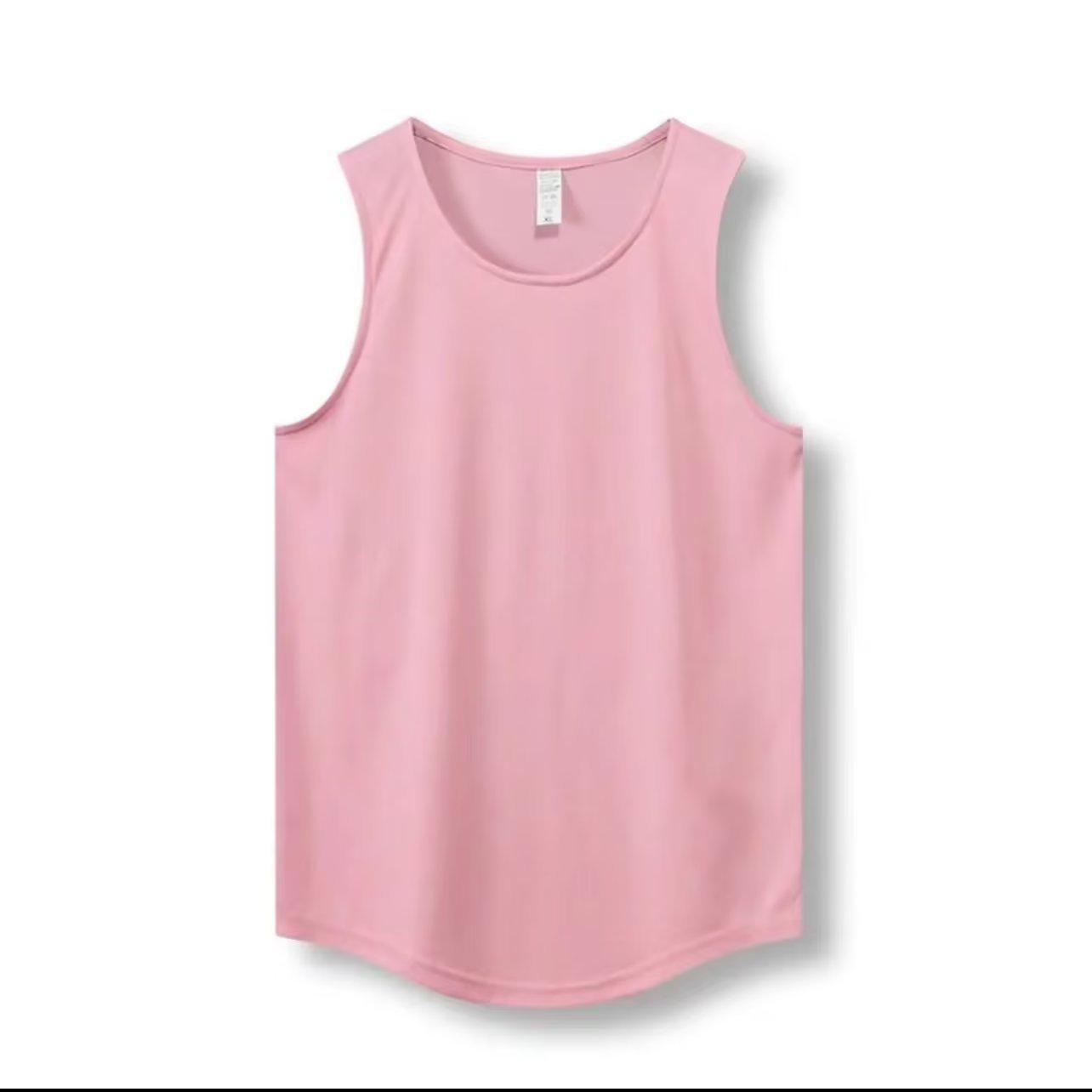 

Men s Trendy Japanese-Style Crew Neck Tank Top: Youthful Harajuku Summer Vest Large синій