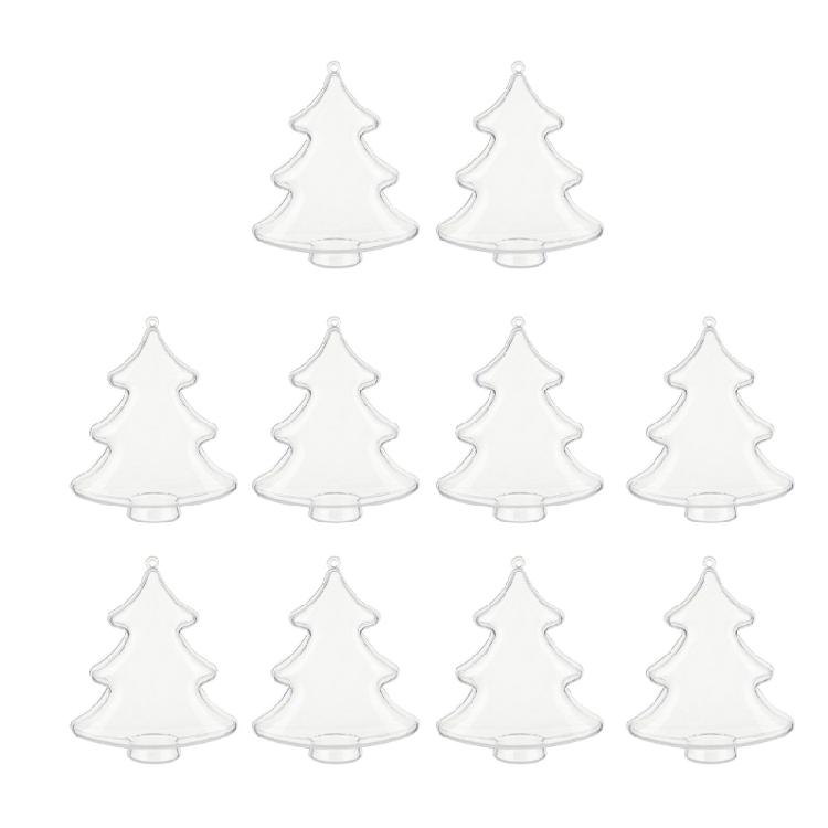 Set of 10 Transparent Confectionery Jar Eye Catching Sweet Storage Container Candy Canister for Christmas Enthusiasts