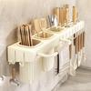 Wall-Mounted Kitchen Knife & Chopstick Holder