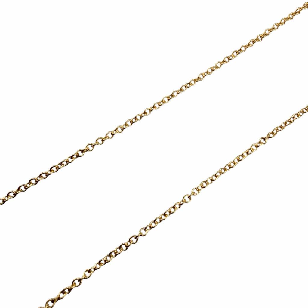 Great TIFFANY&Co. Necklace By the Yard 1P Diamond Necklace Yellow Gold 750 Women Used