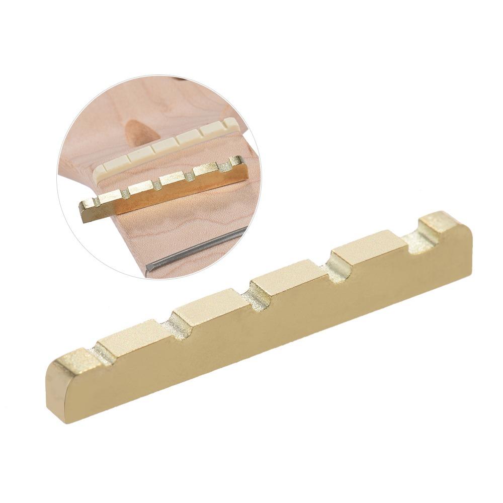 Šířka 45 mm / Výška 3,5 mm / Velikost drážky 6-5 mm Matice pro elektrickou basovou kytaru Matice pro 5strunnou kytaru Elektrická basová kytara