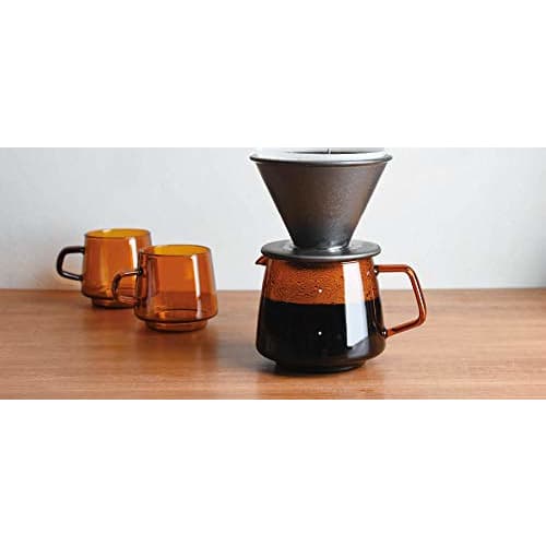 KINTO SEPIA Jug, 4 Cups, Amber, Microwave and Dishwasher Safe, with Graduations, 21749