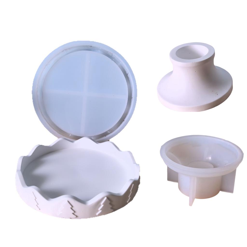 Reusable Casting Moulds Christmas Tray Snowflake Container Mold Easy To Clean Demold Easy To Demold Resin Tray Molds Christmas