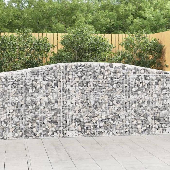 VidaXL 8x Paniers à Gabions Arqués Cages à Gabions Arquées Murs de Gabion Barrières de Jardin Terrasse Extérieur 3145962