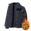 2025 Men's Washed Cotton Velvet-Enhanced Lapel Jacket - Warm Autumn/Winter Casual Outerwear