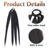 MISSQUEEN Synthetic With Hair Tie Wrap Around Hair Braid Ponytail Extensions Chignon Tail Rubber Band For Women Wear