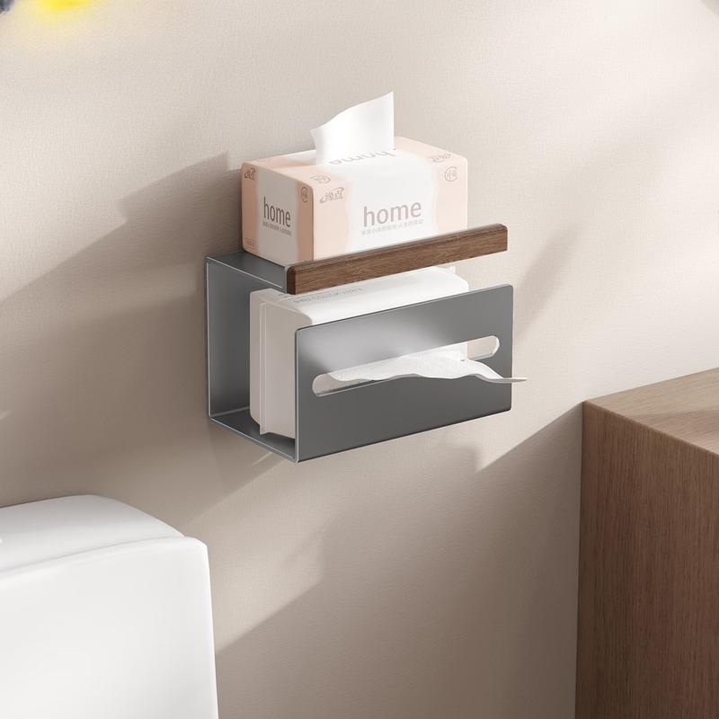 Walnut Bathroom Tissue Holder