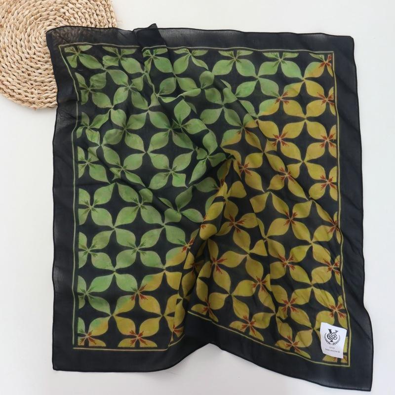 Paisley Square Scarf 100% Cotton Scarf Women  New Scarf Women's High Sense Series Neck Accessories Neck Band Decoration