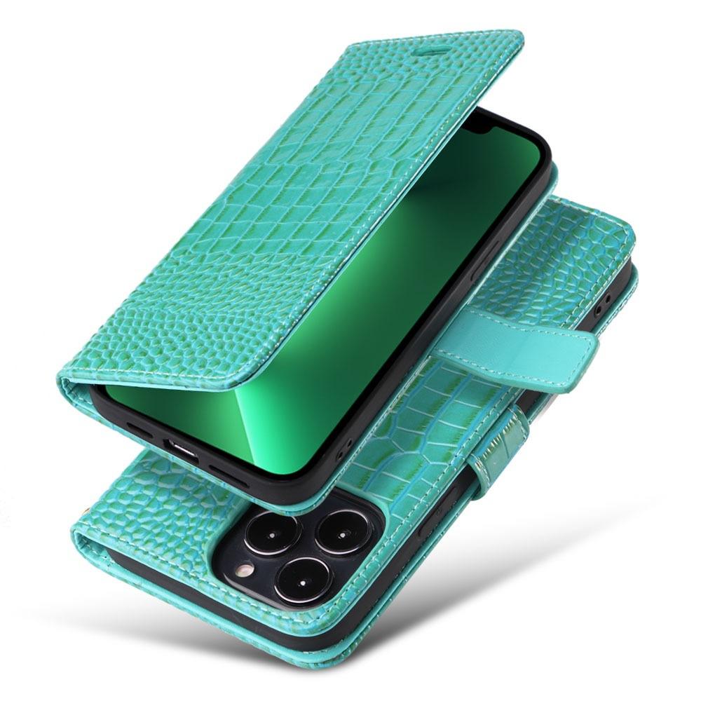 Suitable For IPhone 16 Crocodile Pattern 15PRO Phone Case Wallet S24 Phone Protection Leather Case