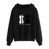 Cartoon Print Hoodie For Women With Polyester Thick Warmth For Winter Casual Wear
