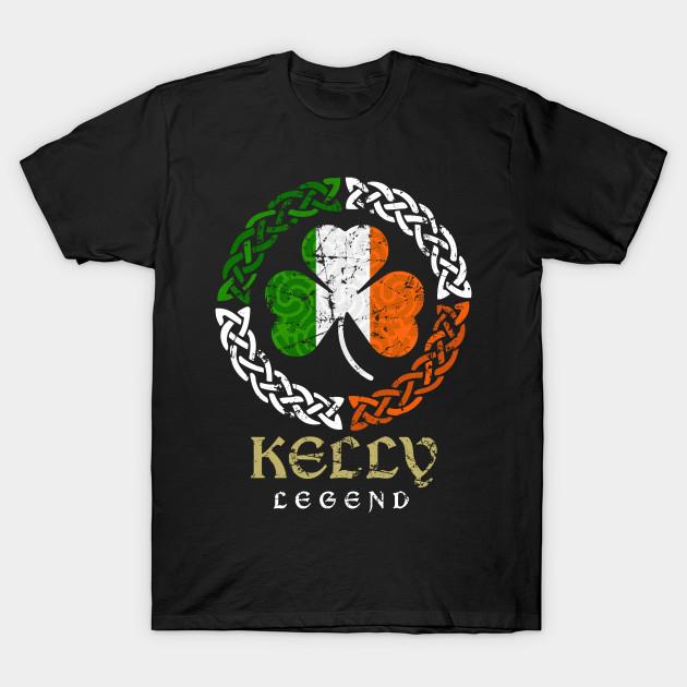 Men Black Print T-shirt Kelly (Irish Legend) No-Cut Transfer Paper Print Cotton Tshirt 2XL