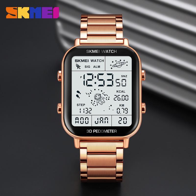Skmei Men's Multifunctional Sports Watch with Pedometer, Waterproof, Electronic Display, and Calorie Calculator