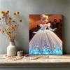 Red Carpet Gala Cinderella Pearl-Inlaid Frameless Art | Handmade Pearl Craft, Red Carpet Gala Theme, for Luxury Glam Home Decor & Gift Option